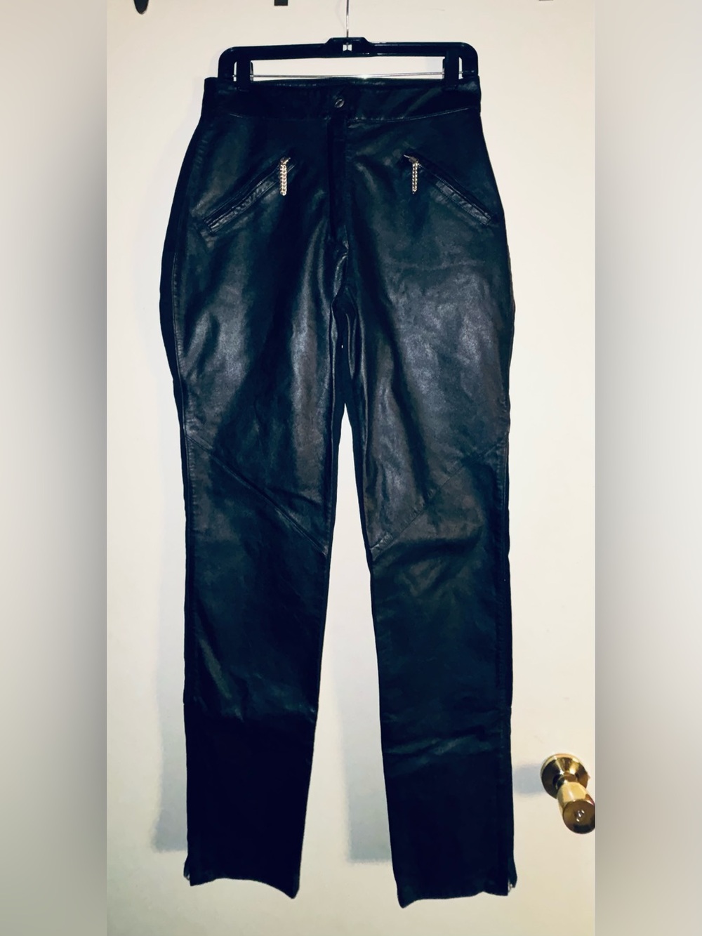 Vintage Women's HARLEY - DAVIDSON Leather/Nylon (Backside) Bike Pants Size 40/12